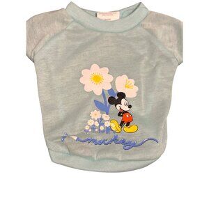 Disney Mickey Mouse Spring Dog Shirt T-Shirt Pet Apparel Flowers Blue Sz XS NWT